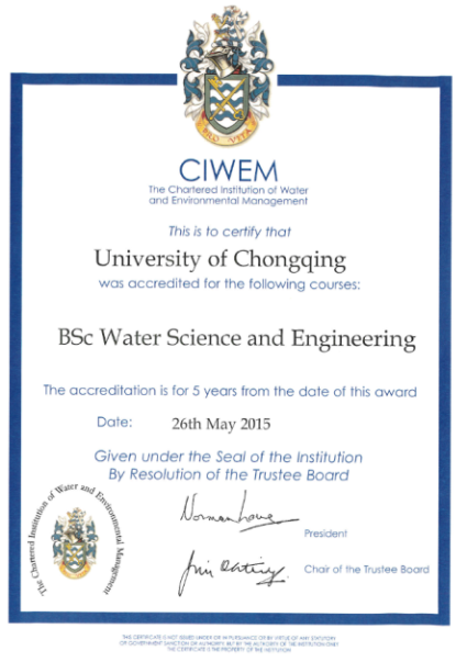 BSc Water Science And Engineering 