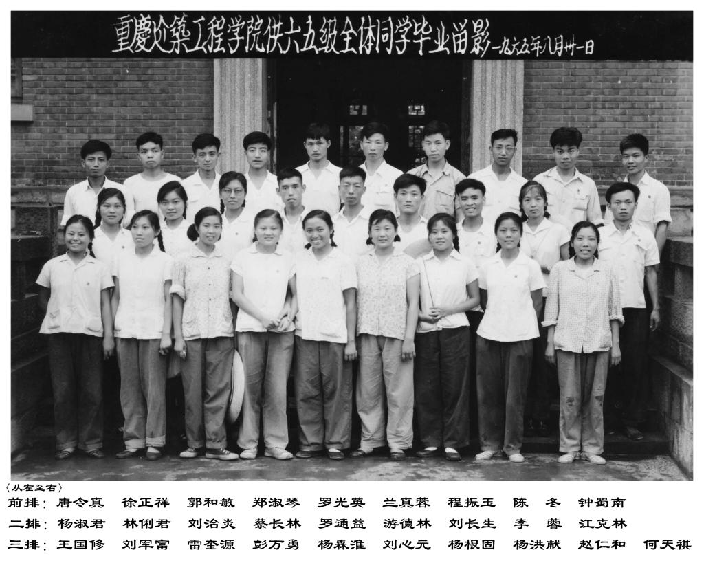 1965级（1961年入学）暖通专业毕业合影